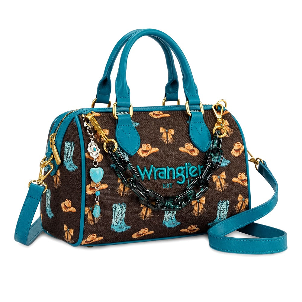 Wrangler Western Print Cowgirl Boston Bag