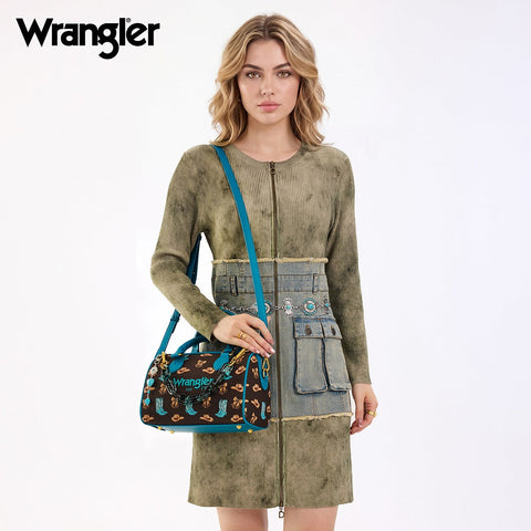 Wrangler Western Print Cowgirl Boston Bag