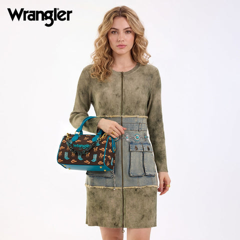 Wrangler Western Print Cowgirl Boston Bag