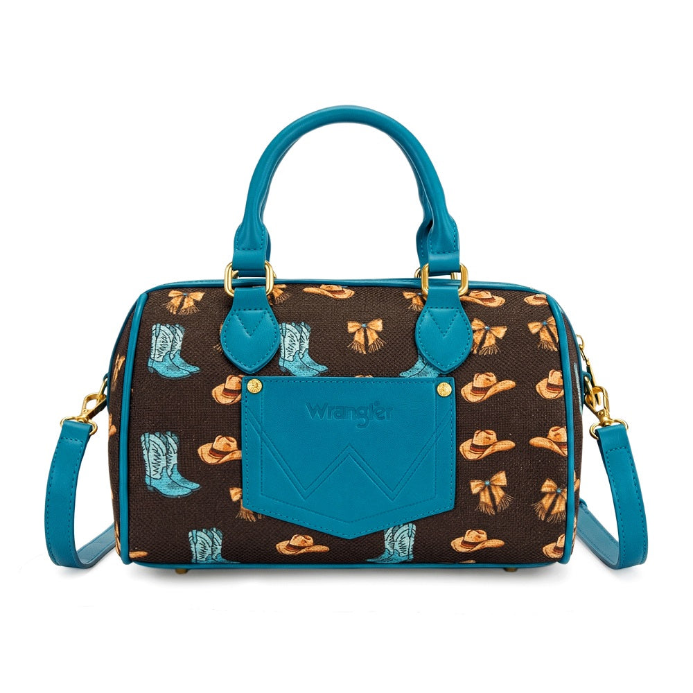 Wrangler Western Print Cowgirl Boston Bag