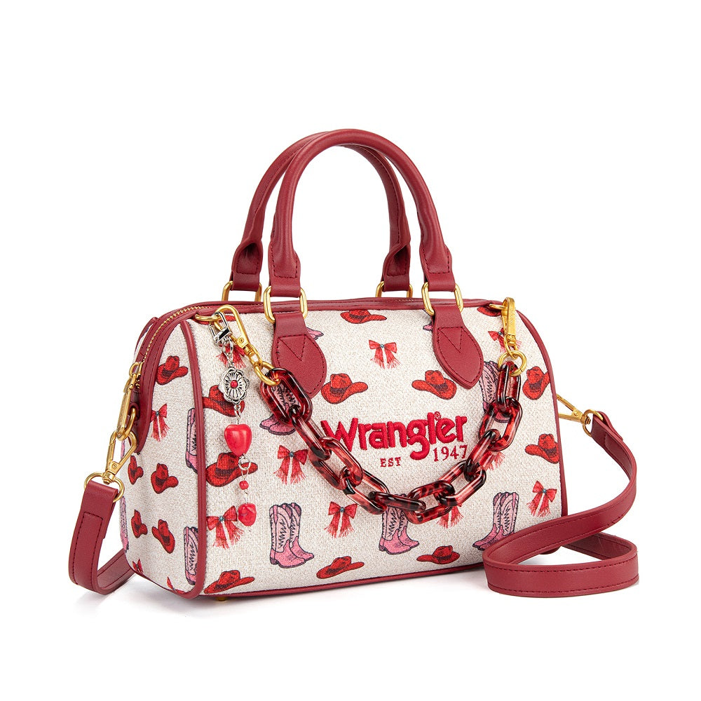 Wrangler Western Print Cowgirl Boston Bag