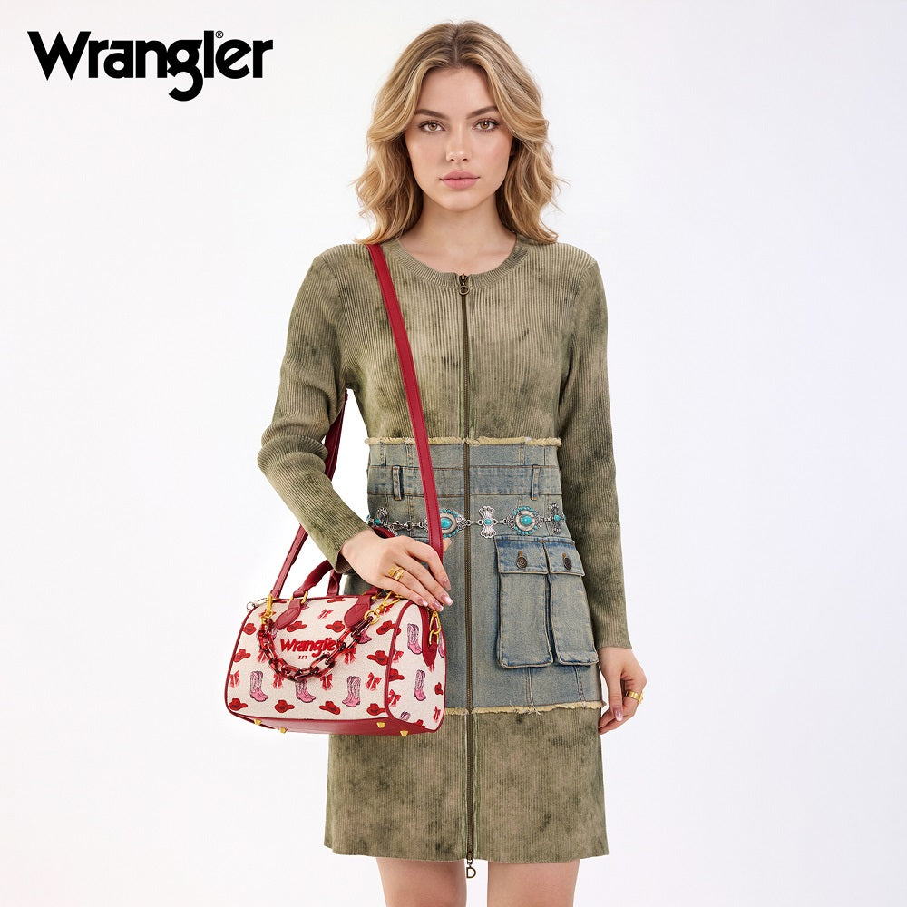 Wrangler Western Print Cowgirl Boston Bag