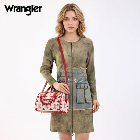 Wrangler Western Print Cowgirl Boston Bag