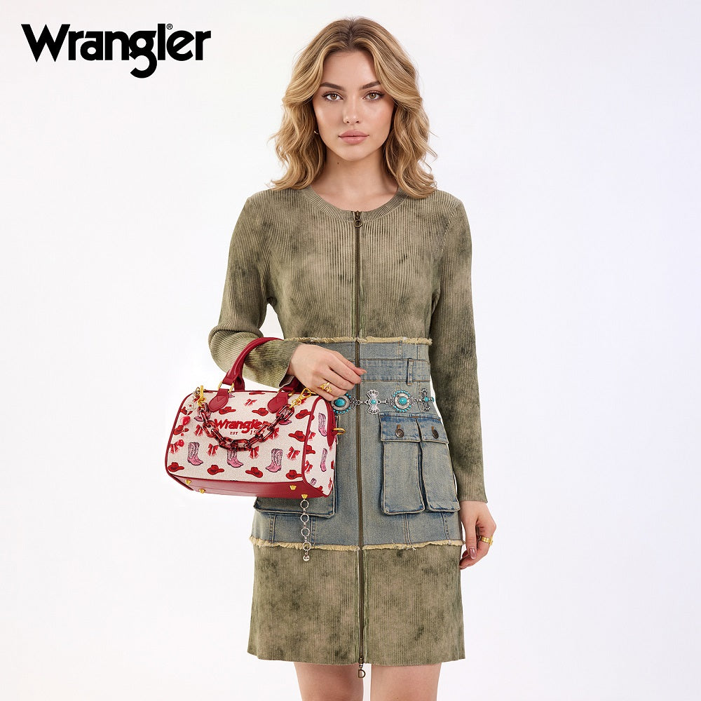 Wrangler Western Print Cowgirl Boston Bag