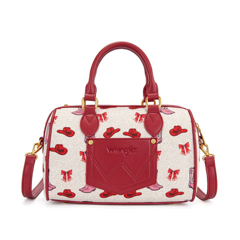 Wrangler Western Print Cowgirl Boston Bag