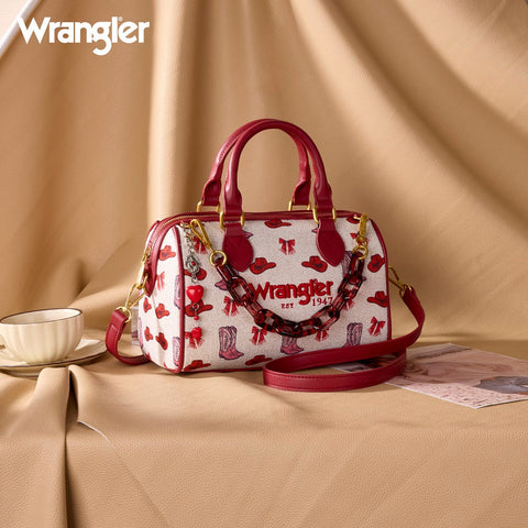 Wrangler Western Print Cowgirl Boston Bag
