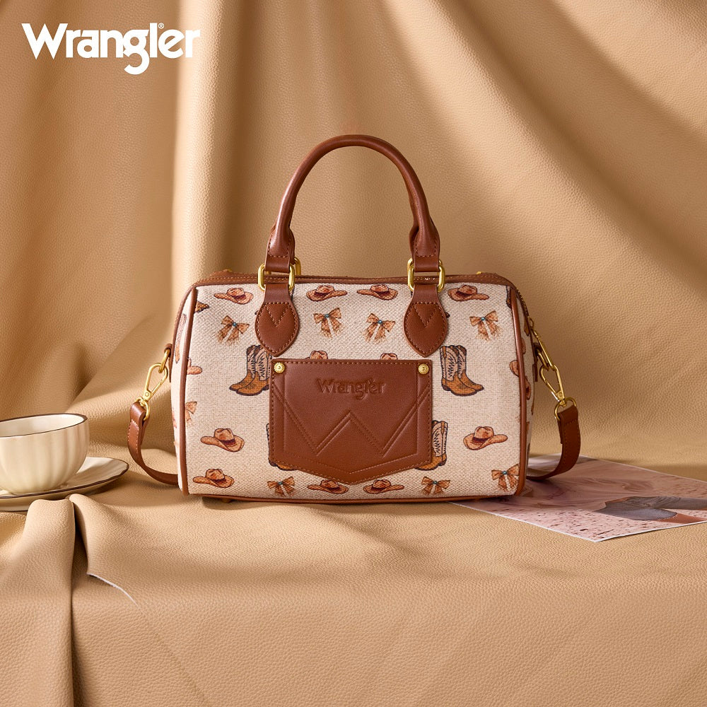 Wrangler Western Print Cowgirl Boston Bag