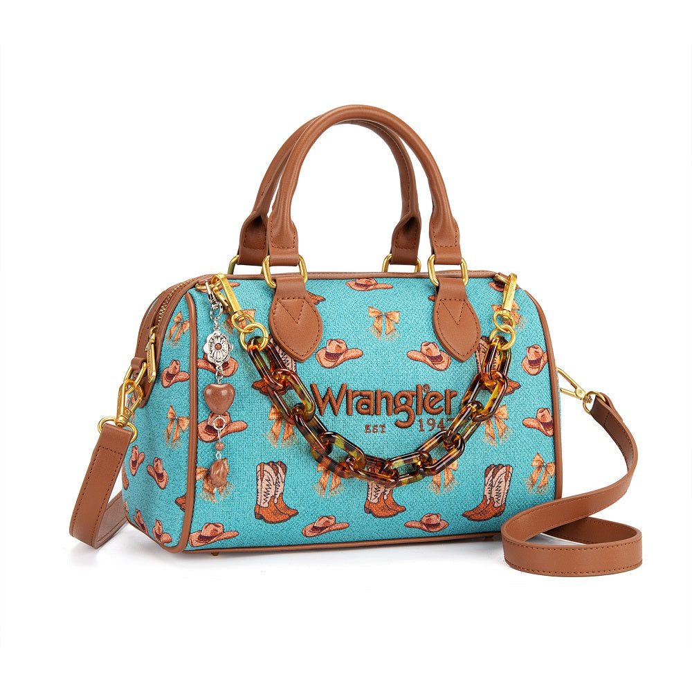 Wrangler Western Print Cowgirl Boston Bag