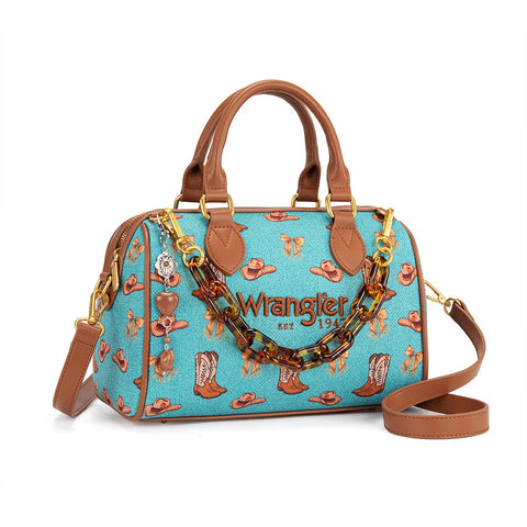 Wrangler Western Print Cowgirl Boston Bag