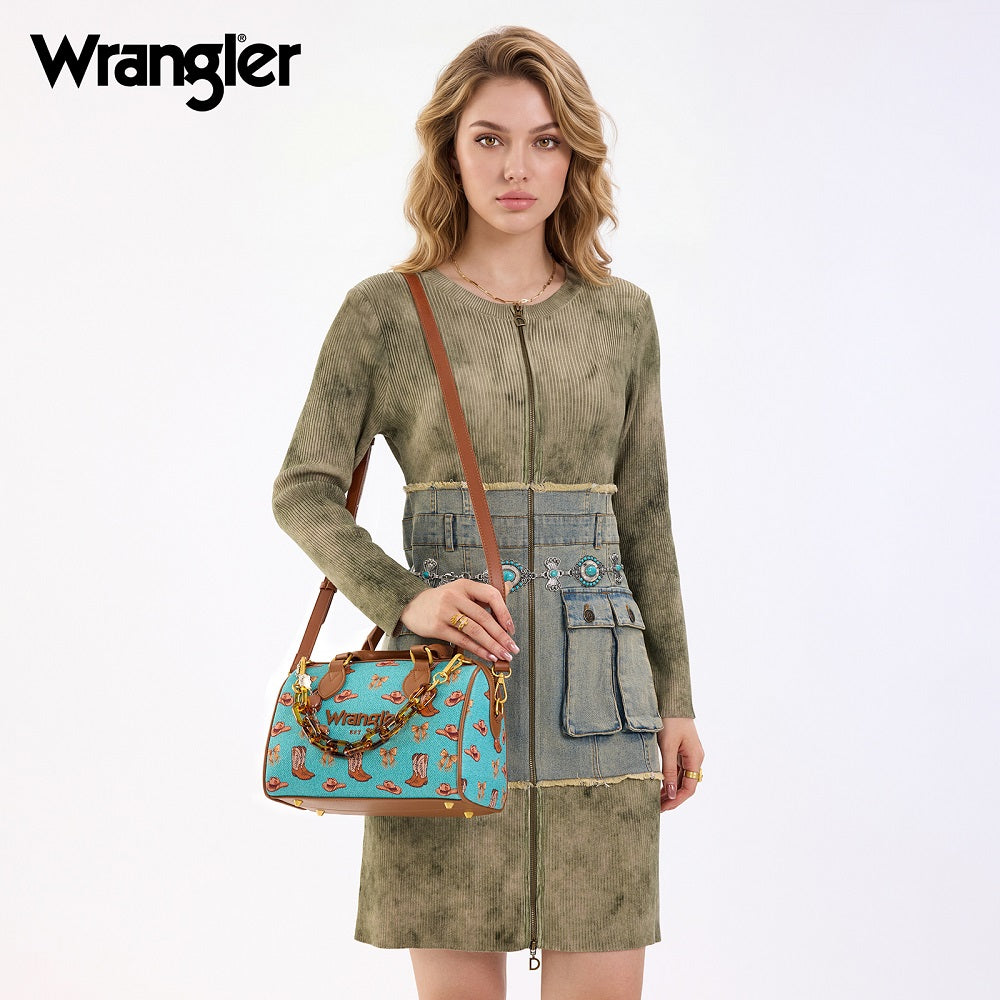 Wrangler Western Print Cowgirl Boston Bag