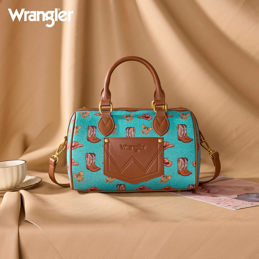 Wrangler Western Print Cowgirl Boston Bag