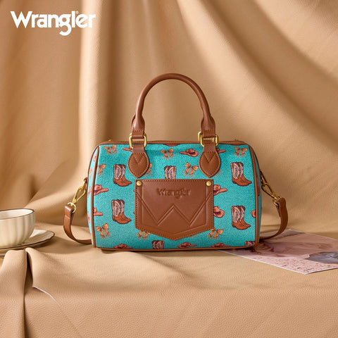 Wrangler Western Print Cowgirl Boston Bag