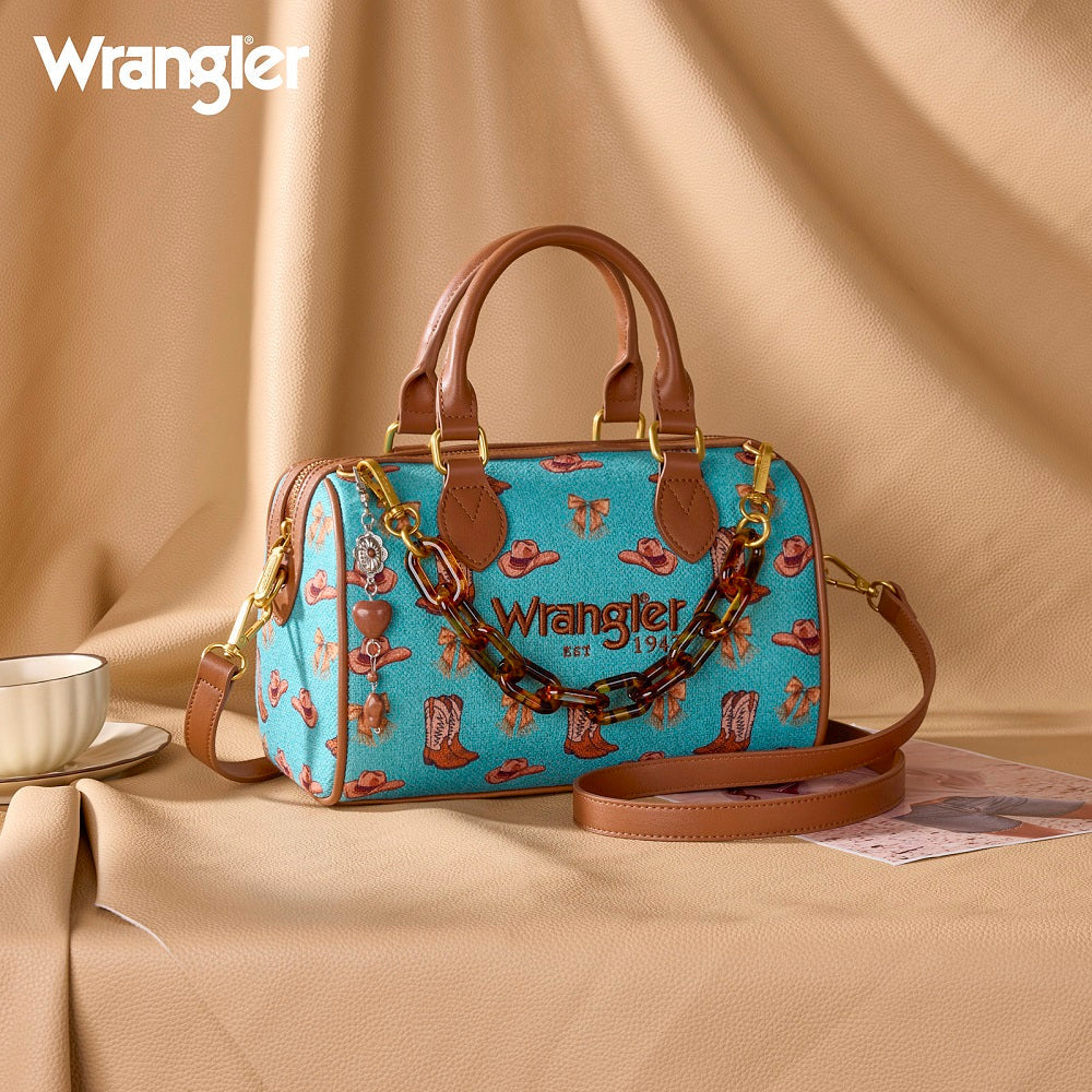Wrangler Western Print Cowgirl Boston Bag