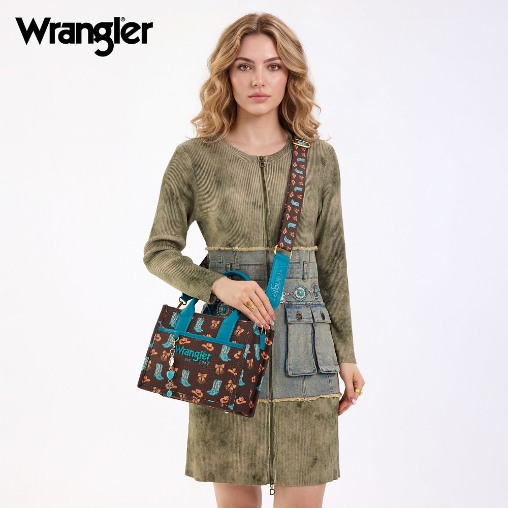 Wrangler Western Print Cowgirl Tote Bag/Crossbody