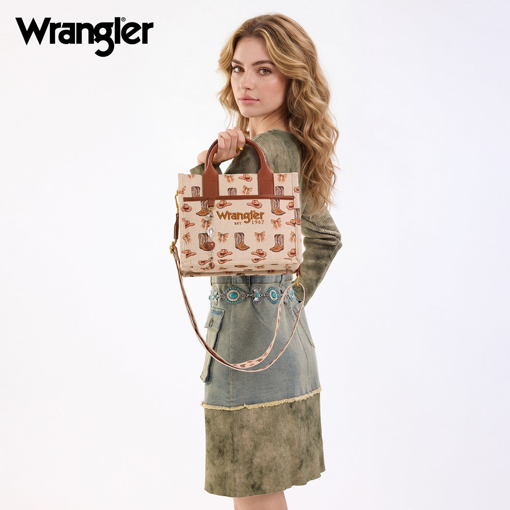 Wrangler Western Print Cowgirl Tote Bag/Crossbody
