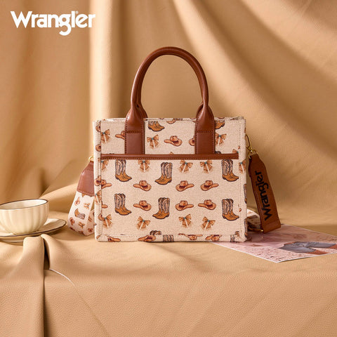 Wrangler Western Print Cowgirl Tote Bag/Crossbody