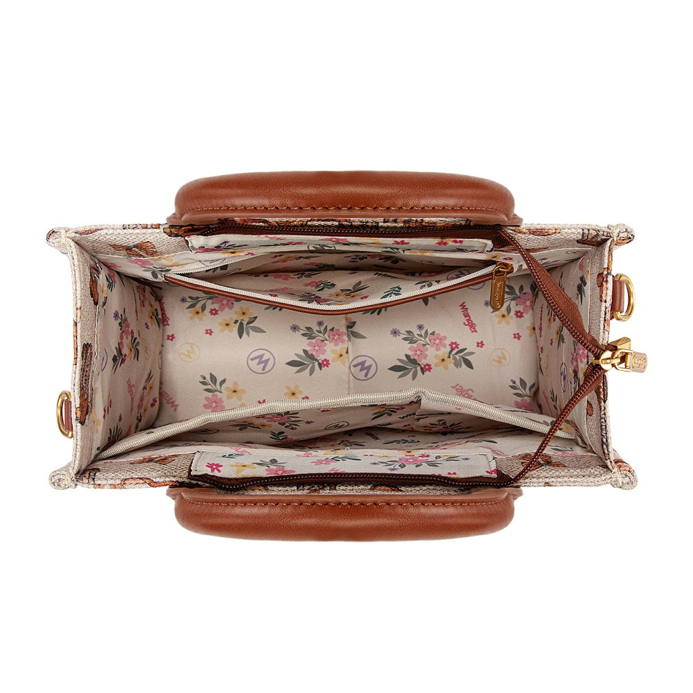 Wrangler Western Print Cowgirl Tote Bag/Crossbody