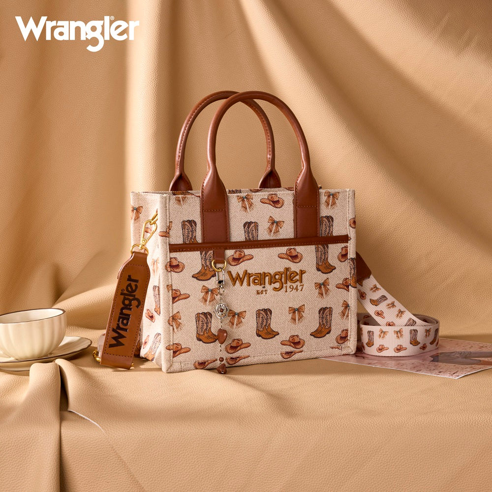 Wrangler Western Print Cowgirl Tote Bag/Crossbody