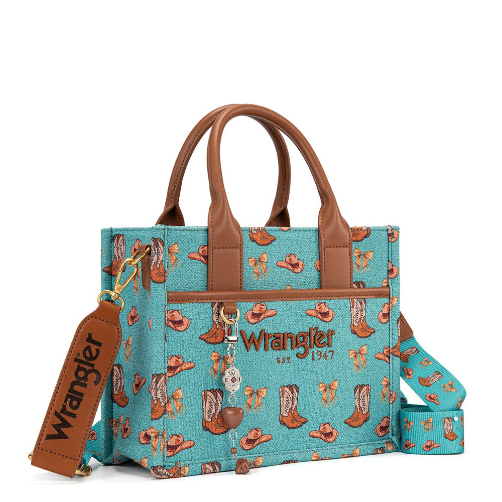 Wrangler Western Print Cowgirl Tote Bag/Crossbody