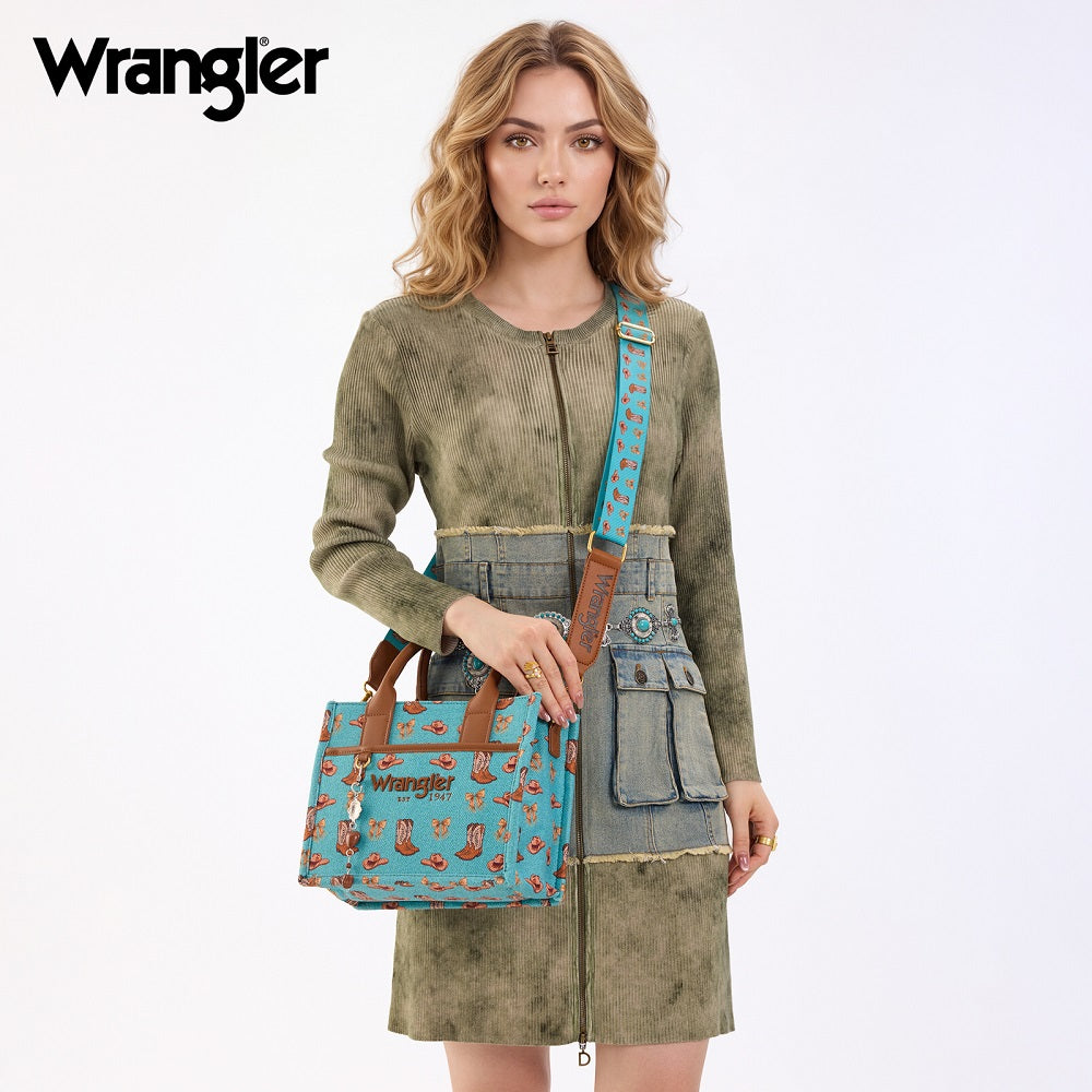 Wrangler Western Print Cowgirl Tote Bag/Crossbody
