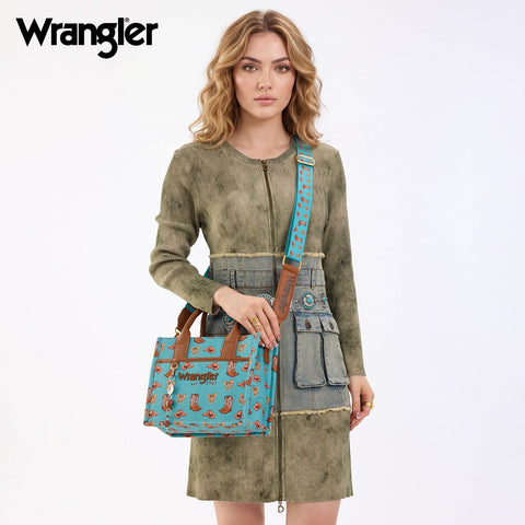 Wrangler Western Print Cowgirl Tote Bag/Crossbody