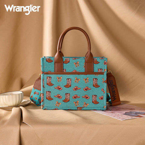 Wrangler Western Print Cowgirl Tote Bag/Crossbody