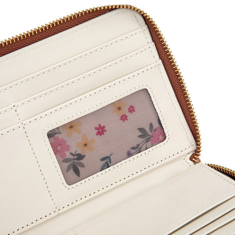 Wrangler Western Print RFID Blocking Zippered Cowgirl Wallet