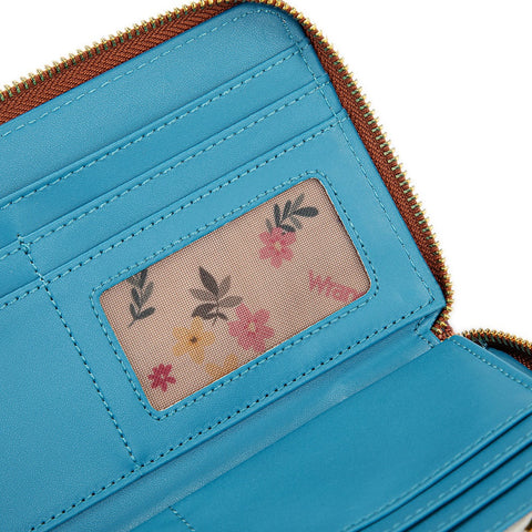 Wrangler Western Print RFID Blocking Zippered Cowgirl Wallet