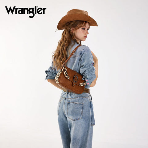Wrangler Western Buckle Studded Shoulder Crossbody Bag