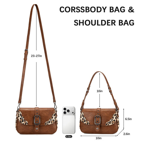 Wrangler Western Buckle Studded Shoulder Crossbody Bag