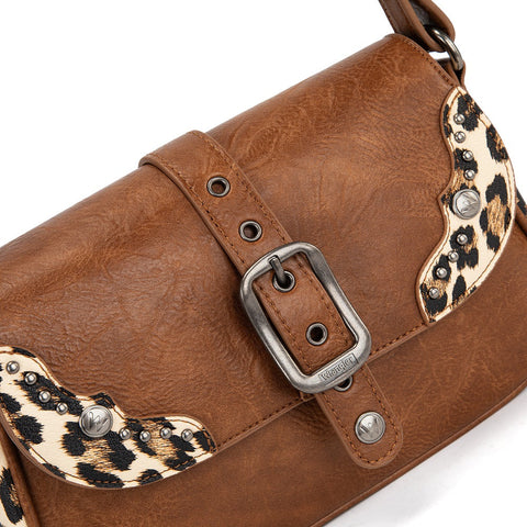 Wrangler Western Buckle Studded Shoulder Crossbody Bag