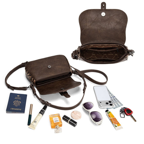 Wrangler Western Buckle Studded Shoulder Crossbody Bag