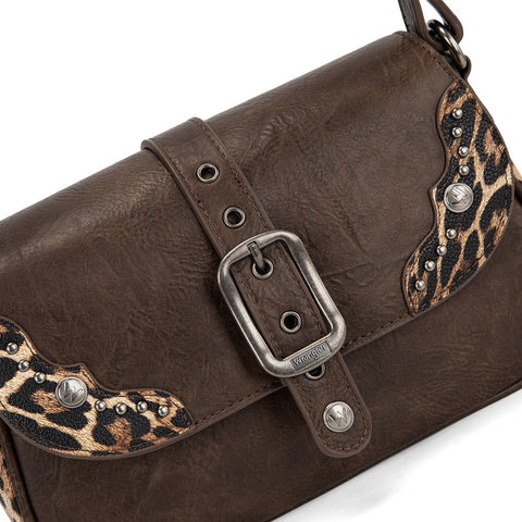 Wrangler Western Buckle Studded Shoulder Crossbody Bag