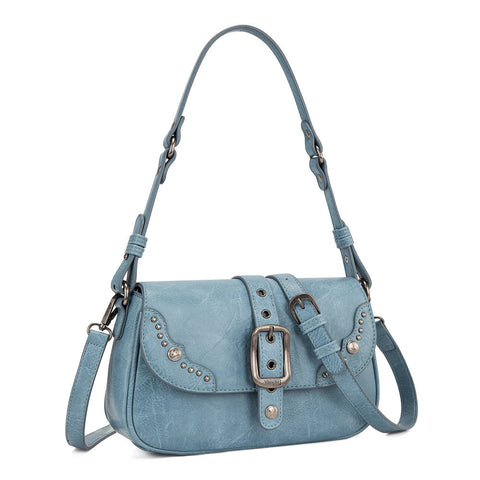 Wrangler Western Buckle Studded Shoulder Crossbody Bag