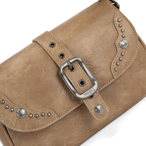 Wrangler Western Buckle Studded Shoulder Crossbody Bag