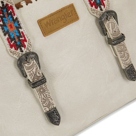 Wrangler Western Embroidery Tote Bag