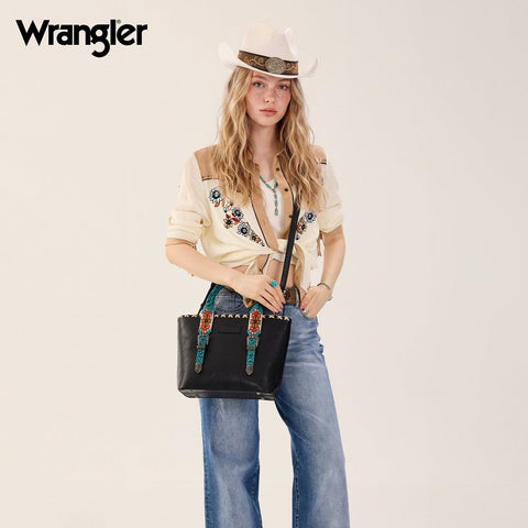 Wrangler Western Embroidery Tote Bag