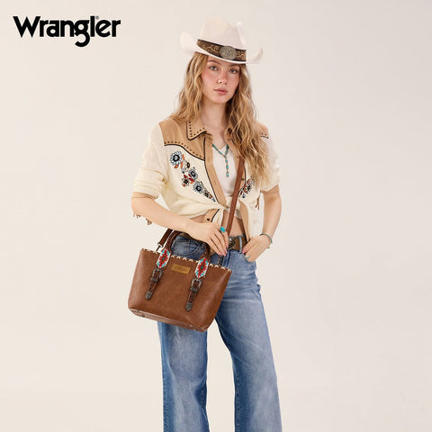 Wrangler Western Embroidery Tote Bag