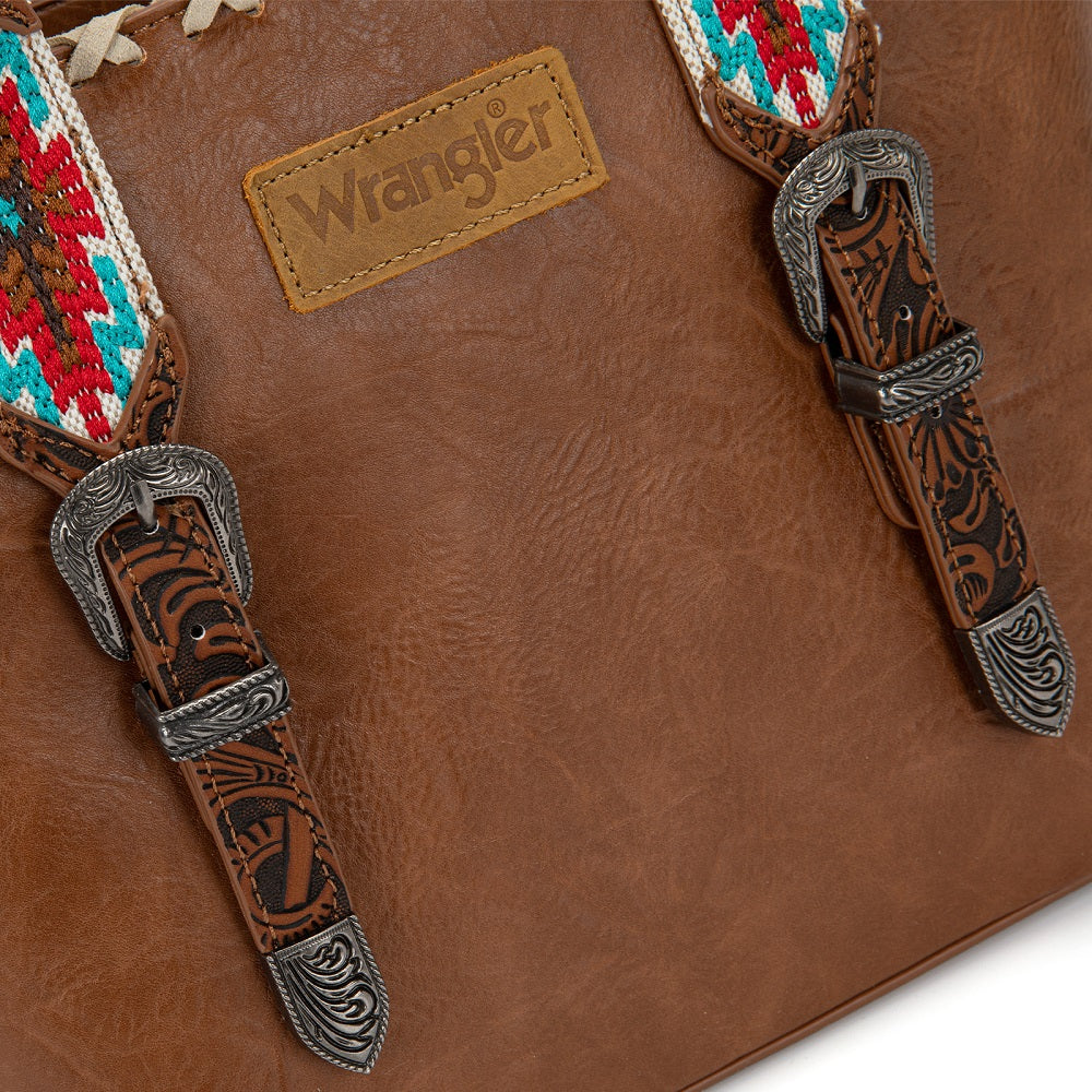 Wrangler Western Embroidery Tote Bag