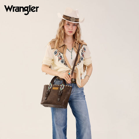 Wrangler Western Embroidery Tote Bag
