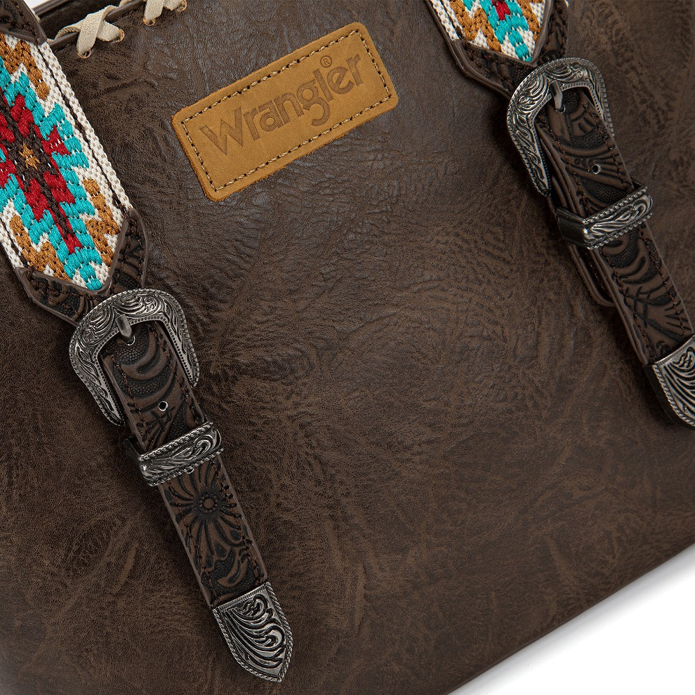 Wrangler Western Embroidery Tote Bag