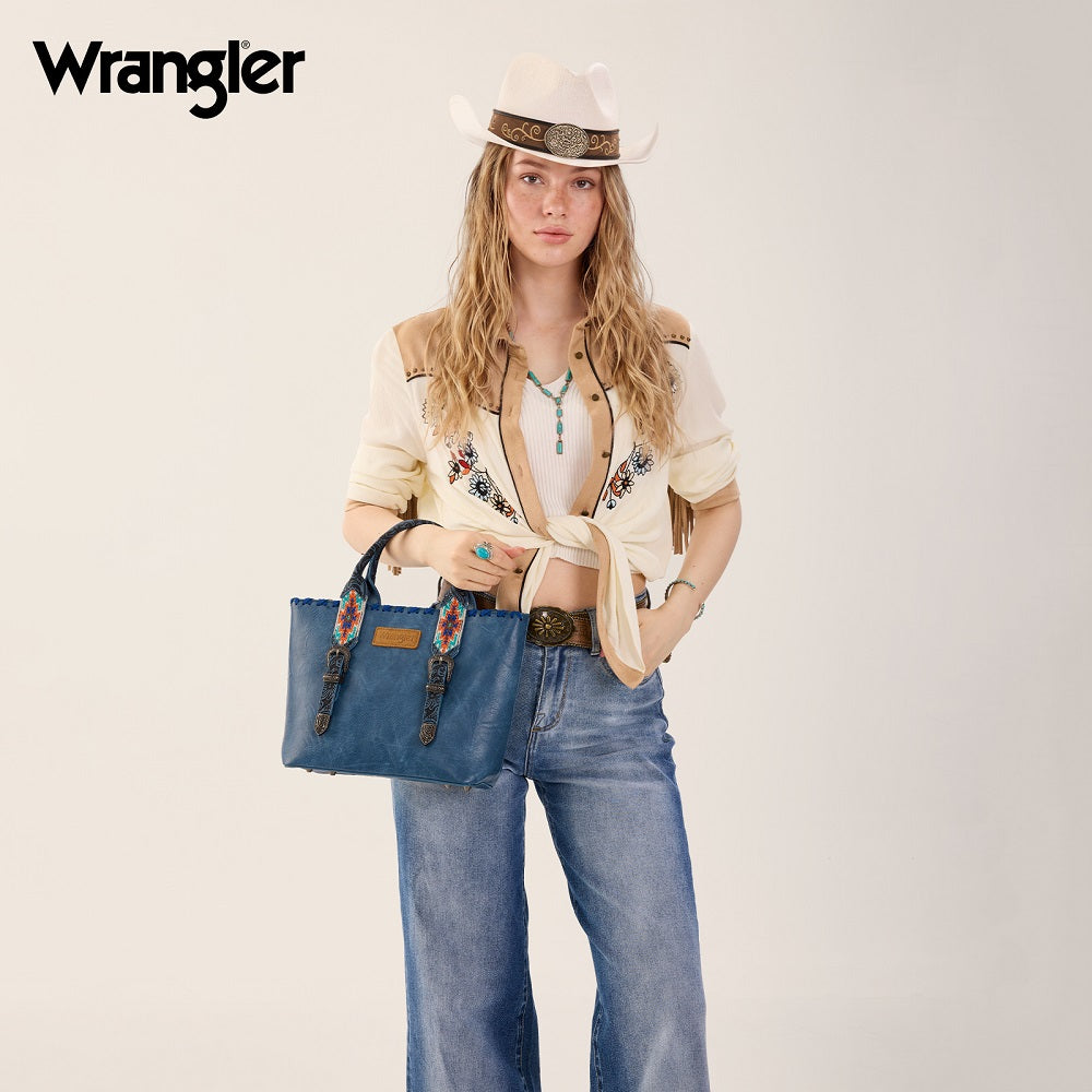Wrangler Western Embroidery Tote Bag