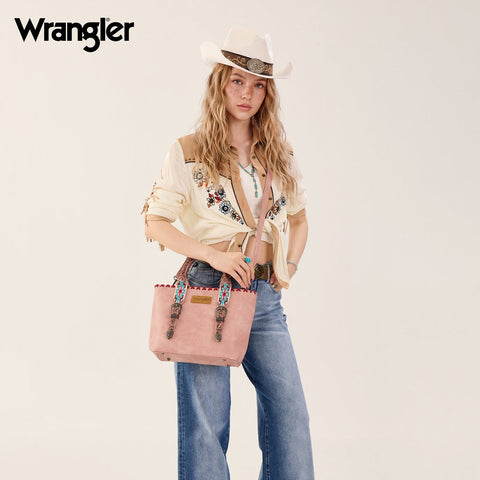 Wrangler Western Embroidery Tote Bag
