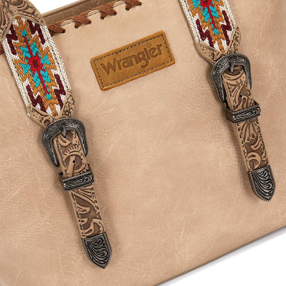 Wrangler Western Embroidery Tote Bag