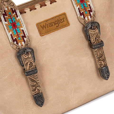 Wrangler Western Embroidery Tote Bag