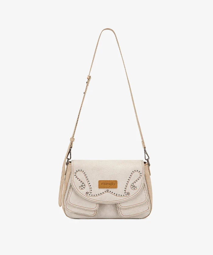 Wrangler Studded Faux-Suede Crossbody Bag