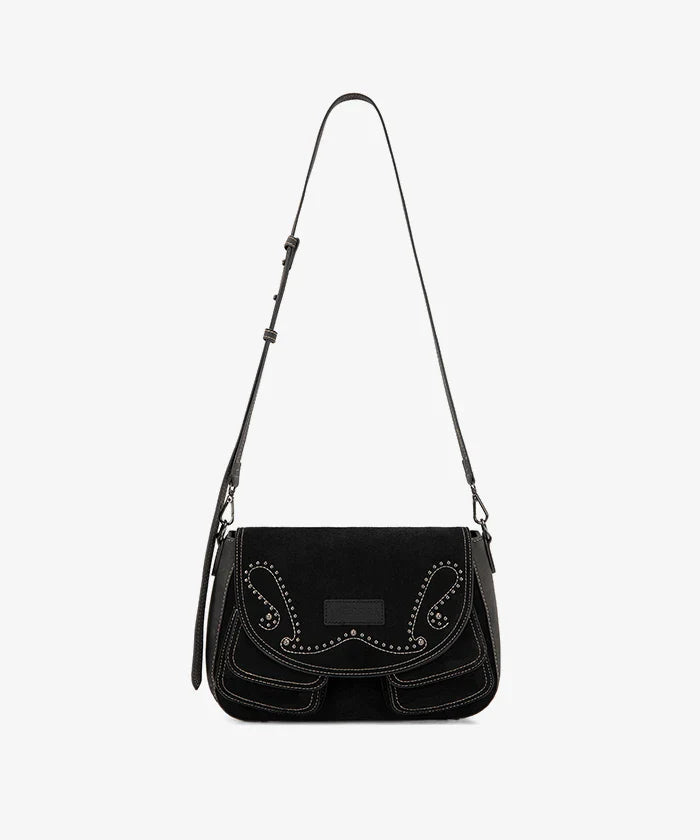 Wrangler Studded Faux-Suede Crossbody Bag