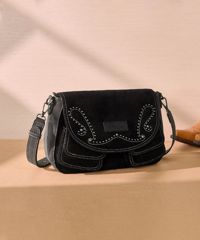 Wrangler Studded Faux-Suede Crossbody Bag