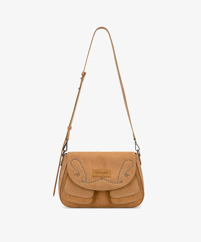 Wrangler Studded Faux-Suede Crossbody Bag