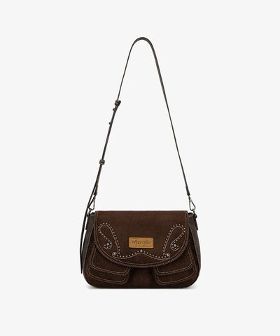 Wrangler Studded Faux-Suede Crossbody Bag